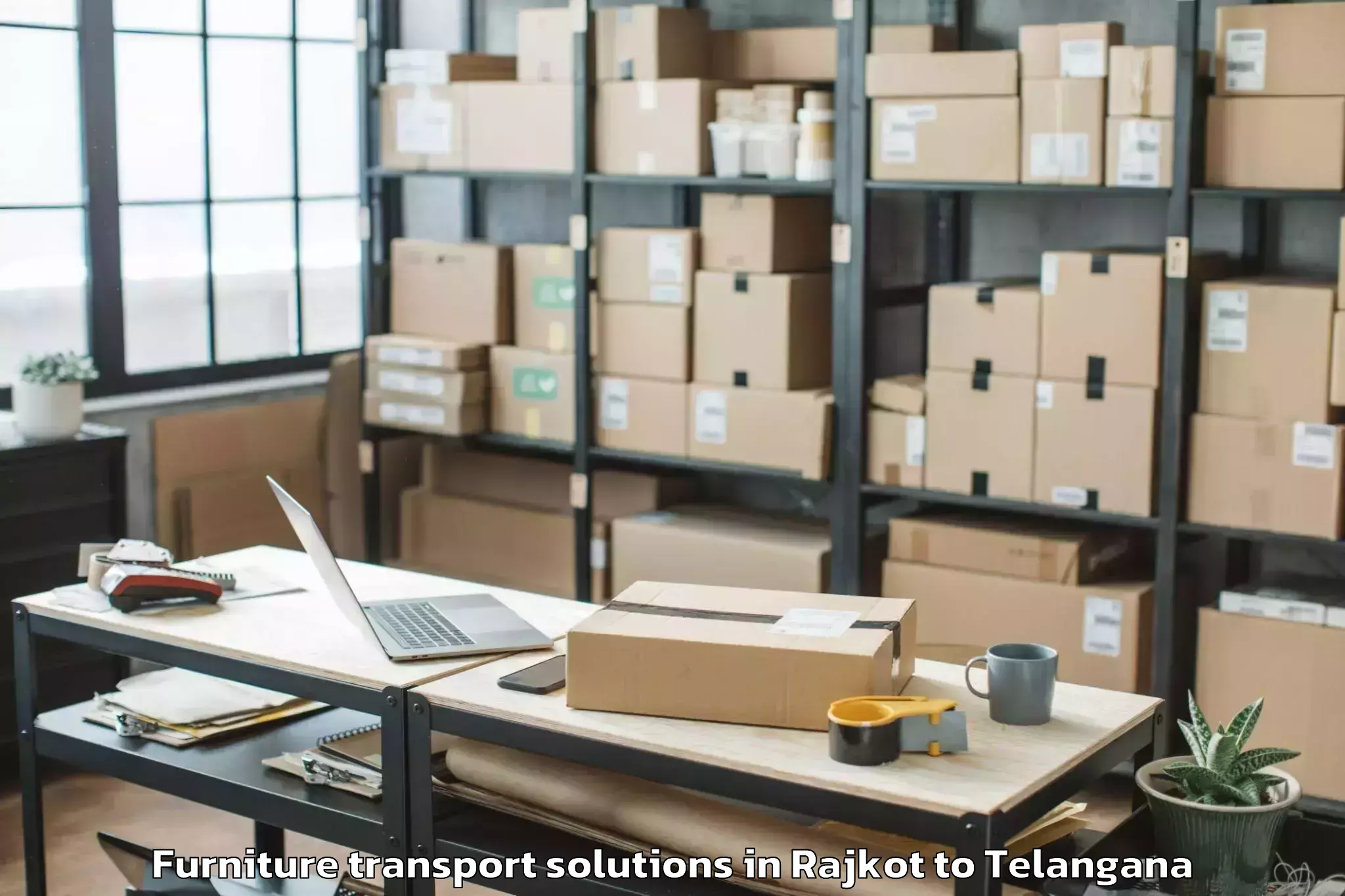 Hassle-Free Rajkot to Telkapalle Furniture Transport Solutions